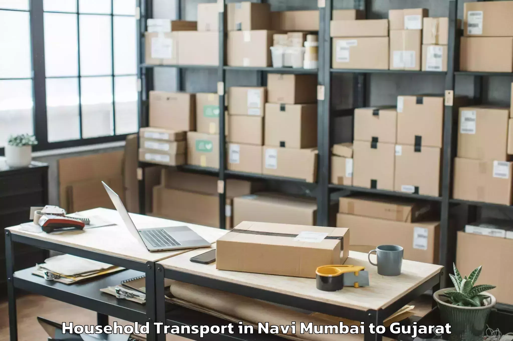 Book Navi Mumbai to Bansda Household Transport